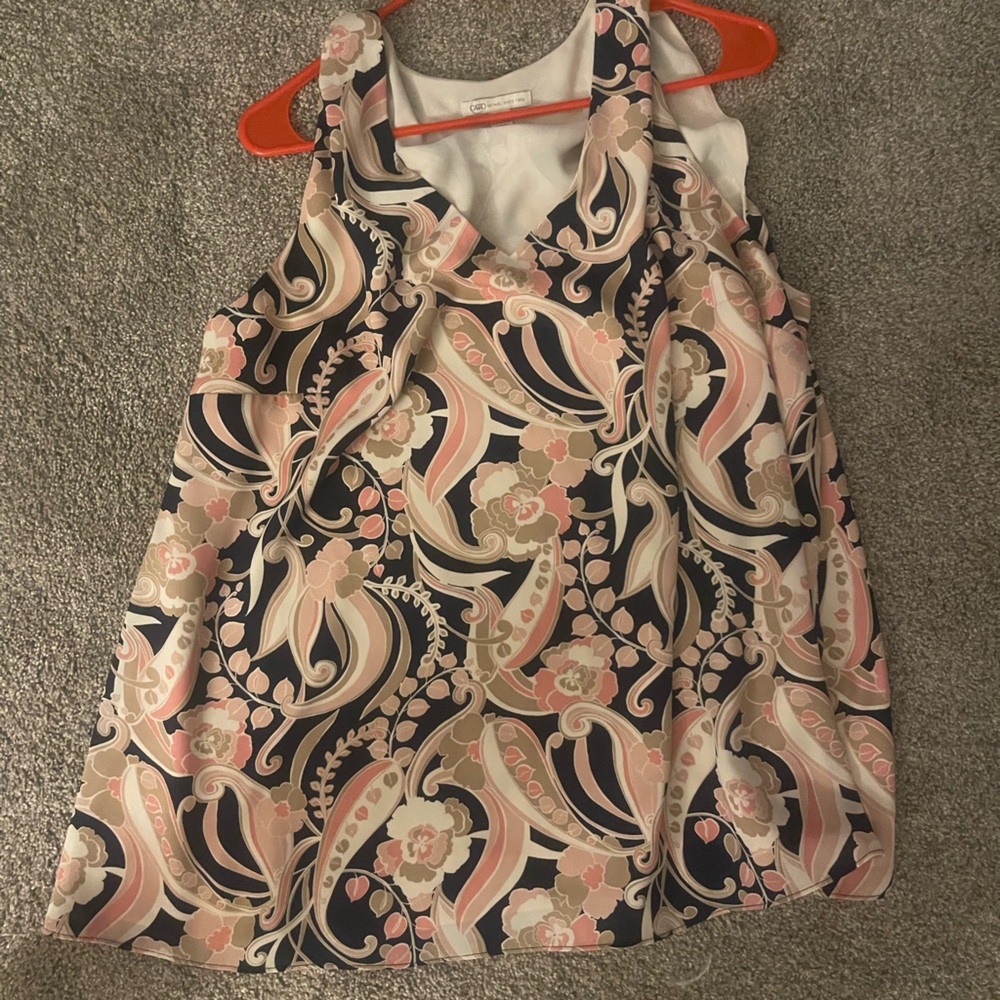 Floral Paisley Sleeveless Top